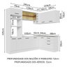 Armário de Cozinha Completa de Canto 399cm Branco Agata Madesa 01 - 4