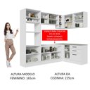 Ver imagem 6 de Armário de Cozinha Completa de Canto 399cm Branco Agata Madesa 01