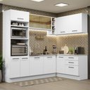 Ver imagem 1 de Armário de Cozinha Completa de Canto 399cm Branco Agata Madesa 01