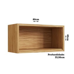 Armário Aéreo de Cozinha 80cm 1 Porta Basculante 100% Mdf Vicenza Espresso Móveis - 4