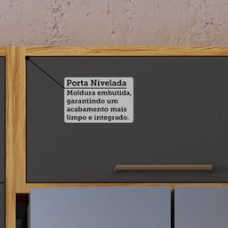 Armário Aéreo de Cozinha 80cm 1 Porta Basculante 100% Mdf Vicenza Espresso Móveis - 6