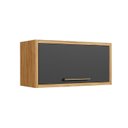 Ver imagem 3 de Armário Aéreo de Cozinha 80cm 1 Porta Basculante 100% MDF Vicenza Espresso Móveis Cinza/Amêndoa/Chumbo