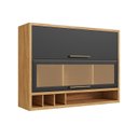 Ver imagem 3 de Armário Aéreo de Cozinha 2 Portas Vidro Reflecta Vicenza Espresso Móveis