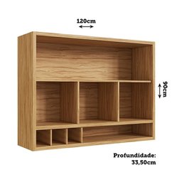 Armário Aéreo de Cozinha 2 Portas Vidro Reflecta Vicenza Espresso Móveis - 5