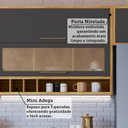 Ver imagem 7 de Armário Aéreo de Cozinha 2 Portas Vidro Reflecta Vicenza Espresso Móveis Cinza/Amêndoa/Chumbo