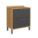 Ver imagem 3 de Balcão de Cozinha 80cm com 1 Porta Basculante 1 Gavetão e Tampo 100% Mdf Vicenza Espresso Móveis