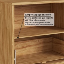 Balcão de Cozinha 80cm com 1 Porta Basculante 1 Gavetão e Tampo 100% Mdf Vicenza Espresso Móveis - 9