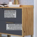 Ver imagem 6 de Balcão de Cozinha 80cm com 1 Porta Basculante 1 Gavetão e Tampo 100% MDF Vicenza Espresso Móveis Cinza/Amêndoa/Chumbo