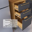 Ver imagem 7 de Balcão de Cozinha 120cm com 2 Portas Basculantes 3 Gavetas e Tampo 100% MDF Vicenza Espresso Móveis Cinza/Amêndoa/Chumbo