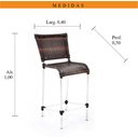 Ver imagem 2 de KIT 4 BANQUETAS JAMAICA - CADEIRA ALTA - ALUMÍNIO + FIBRA JUNCO SINTÉTICO