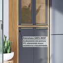 Ver imagem 6 de Paneleiro Duplo com 4 Portas e Vidro Reflecta 100% MDF Vicenza Espresso Móveis Cinza/Amêndoa/Chumbo
