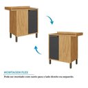 Ver imagem 5 de Balcão de Cozinha Canto Reto com 1 Porta e Tampo 100% Mdf Vicenza Espresso Móveis