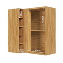 Ver imagem 3 de Armário Aéreo de Cozinha Canto Reto com 1 Porta e Mini Adega 100% Mdf Vicenza Espresso Móveis