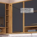 Ver imagem 6 de Armário Aéreo de Cozinha Canto Reto com 1 Porta e Mini Adega 100% Mdf Vicenza Espresso Móveis