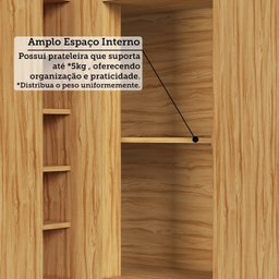 Armário Aéreo de Cozinha Canto Reto com 1 Porta e Mini Adega 100% Mdf Vicenza Espresso Móveis - 8