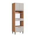 Ver imagem 3 de Paneleiro Torre Quente 70cm para Forno e Micro-Ondas 3 Portas 1 Gaveta Jade Colorido/Freijó/Arenas