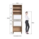 Ver imagem 4 de Paneleiro Torre Quente 70cm para Forno e Micro-Ondas 3 Portas 1 Gaveta Jade Colorido/Freijó/Arenas