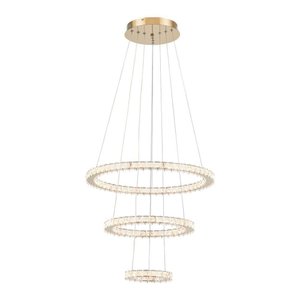 Lustre Pendente Astraled Slaney Pl-9747 Dourado Led Bivolt Dourado Pl-9747