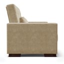 Ver imagem 2 de Sofá Cama 2 Lugares para Sala de Estar Lisboa Suede Marrom Rato - D'Rossi