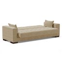 Ver imagem 5 de Sofá Cama 2 Lugares para Sala de Estar Lisboa Suede Marrom Rato - D'Rossi