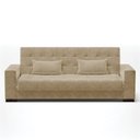 Ver imagem 3 de Sofá Cama 2 Lugares para Sala de Estar Lisboa Suede Marrom Rato - D'Rossi