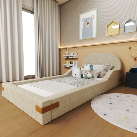 Cama Montessoriana Solteiro Infantil Almofadada Mavi