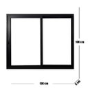 Ver mais imagens de Janela Vitro 2 Folhas de Correr de Alumínio Linha 25 100cm x 100cm Preto Esquadrias Bergamo