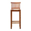 Ver imagem 2 de Kit 2 Banquetas Alta Madri com Encosto Madeira Maciça Envernizada Mhm