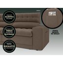 Ver imagem 7 de Sofá Omega 2,00m Assento Retrátil e Reclinável Velosuede - Netsofas - Marrom