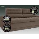 Ver imagem 2 de Sofá Omega 2,00m Assento Retrátil e Reclinável Velosuede - Netsofas - Marrom