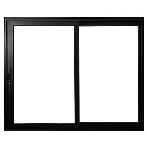 Janela Vitro 2 Folhas de Correr de Alumínio Linha 25 100cm x 120cm Preto Esquadrias Bergamo