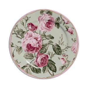 Cj.4 Pratos Sobremesa Cerâmica Floral Le Marais 20 X 1,5cm