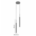 Ver imagem 3 de Luminária De Teto Pendente Tubo Duplo Cozinha Preto Dourado