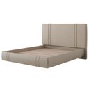 Ver imagem 3 de Cama Casal Flutuante com Cabeceira 140cm Lyra S05 Linho Bege - Mpozenato