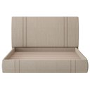 Ver imagem 6 de Cama Casal Flutuante com Cabeceira 140cm Lyra S05 Linho Bege - Mpozenato