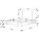 Ver imagem 5 de Cama Casal Flutuante com Cabeceira 140cm Lyra S05 Linho Bege - Mpozenato