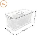 Ver imagem 4 de Organizador de Geladeira 6l com 3 Cestos Plástico Frutas Dry Coza Grande Cozinha