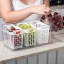 Ver imagem 5 de Organizador de Geladeira 6l com 3 Cestos Plástico Frutas Dry Coza Grande Cozinha