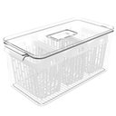 Ver imagem 1 de Organizador de Geladeira 6l com 3 Cestos Plástico Frutas Dry Coza Grande Cozinha