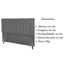 Ver imagem 6 de Cabeceira Cama Box Solteiro 90cm Carla Suede Cinza e Frame