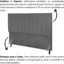 Ver imagem 4 de Cabeceira Cama Box Solteiro 90cm Carla Suede Cinza e Frame