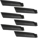 Ver imagem 1 de Kit 6 Bandejas Slim 38x16cm Pretas Uz Retangular Fast Food Plástico Rasa Refeitório