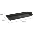 Ver imagem 2 de Kit 6 Bandejas Slim 38x16cm Pretas Uz Retangular Fast Food Plástico Rasa Refeitório