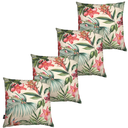 Ver imagem 3 de Almofadas Cheias Impermeável Estampa Digital 100% Algodão Kit 4 43CMX43CM:Flores Fundo Salmão