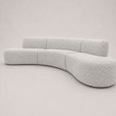 Ver imagem 3 de Sofa Curvo Virginia 3 Modulos Boucle Moscow Design Orgânico
