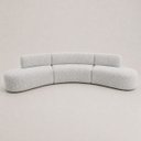 Ver imagem 4 de Sofa Curvo Virginia 3 Modulos Boucle Moscow Design Orgânico