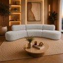 Ver imagem 1 de Sofa Curvo Virginia 3 Modulos Boucle Moscow Design Orgânico