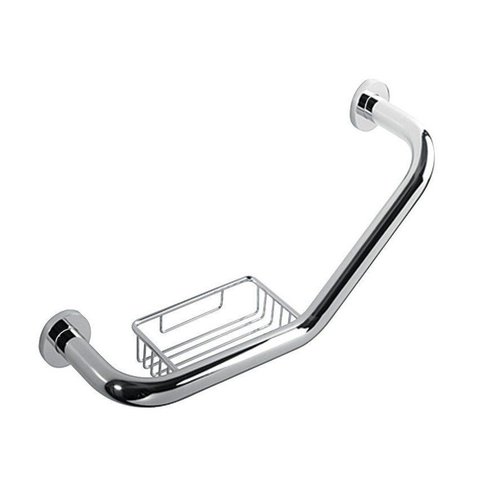 Barra de Apoio com Saboneteira 46cm Premium Acessibilidade Demima