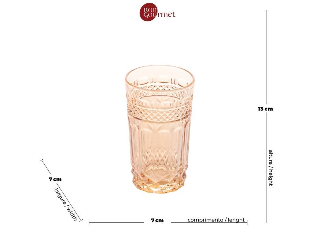 Conjunto 6 Copos e Jarra de Vidro Brand Ambar Bon Gourmet - 7