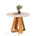 Ver imagem 3 de Mesa Jantar 1,04 Dj Celeste Tpo Chanf Redondo Freijo / Off White (28962.222) DJ MÓVEIS